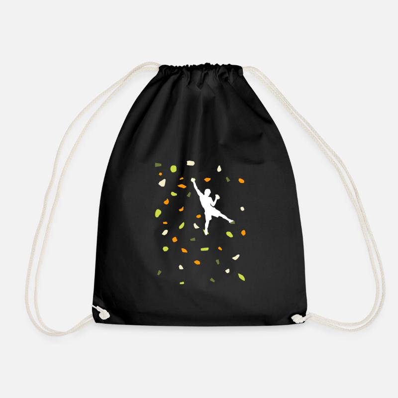 Climbing wall Climbing Bouldering Climbing - Drawstring Bag - black