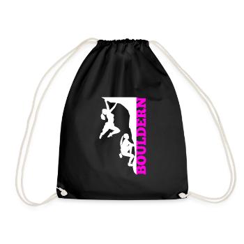 Klettersport Bouldern - Turnbeutel - Schwarz - Vorne