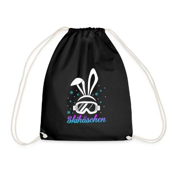 Ski Bunnies Apres-Ski Women Ski Saying Ski Goggles - Drawstring Bag - black - Front