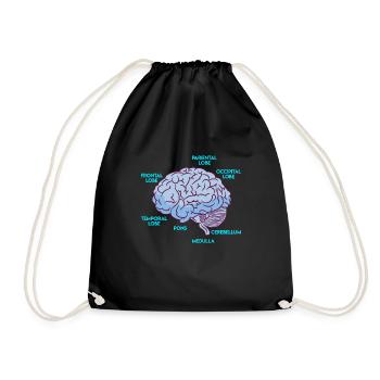 Anatomy of a Brain Medicine Student - Drawstring Bag - black - Front