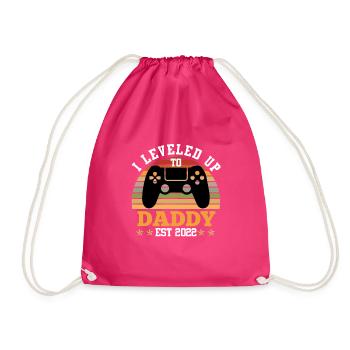 Devenir papa 2022 leveled up en 2022 père - Sac de sport léger - fuchsia - Devant