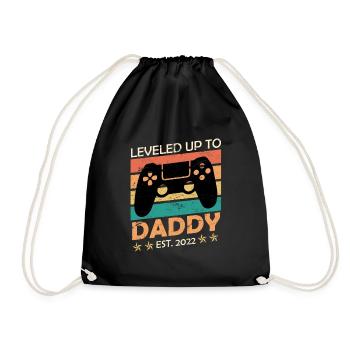Werdender Vater 2022 Gaming Dad Papa 2022 - Turnbeutel - Schwarz - Vorne