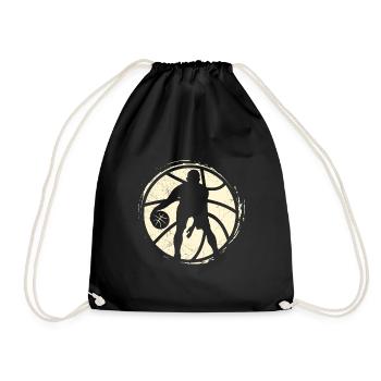 Basketball Oldschool Basketballer Basketballer - Drawstring Bag - black - Front