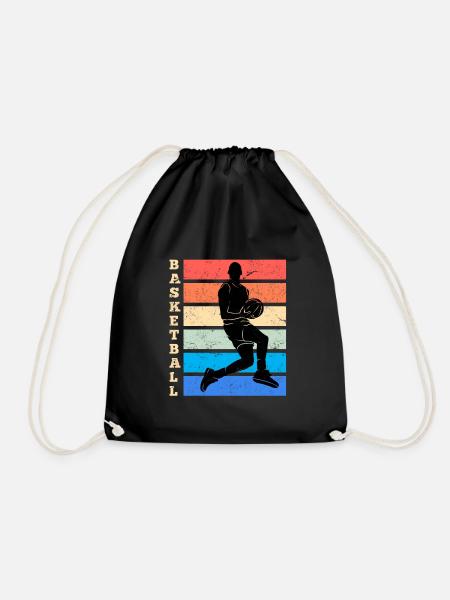 Vintage Basketball Basketballer - Turnbeutel - Schwarz