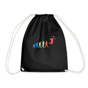 Volleyball Player Serve Volleyball Volleyball Player - Drawstring Bag - black - Front