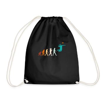 Volleyball serve Evolution Volleyball - Drawstring Bag - black - Front
