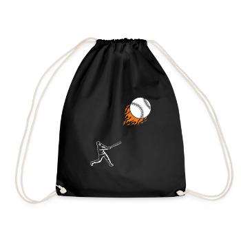 Baseball - Turnbeutel - Schwarz - Vorne
