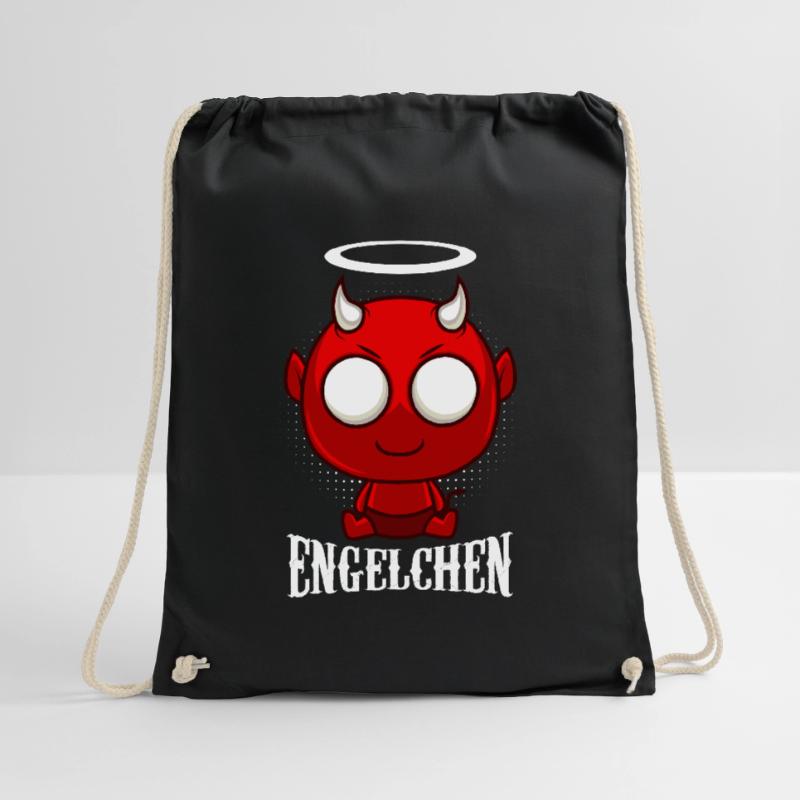 Angel Devil Devil Drawstring Bag
