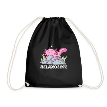Relaxolotl - Turnbeutel - Schwarz - Vorne