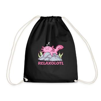 Chiller Axolotl Late Riser Axolotl - Drawstring Bag - black - Front