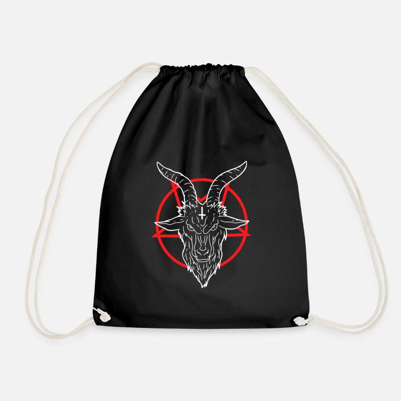 666 Satan Teufel Antichrist Ziege Pentagramm - Turnbeutel - Schwarz