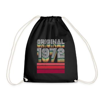 Original 1972 50th birthday 50 years - Drawstring Bag - black - Front