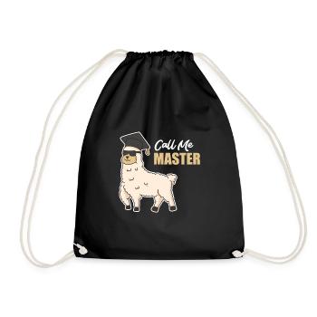 Alpaka Master Abschluss Master - Turnbeutel - Schwarz - Vorne