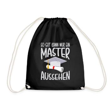 Nur ein Master kann so gut aussehen Master - Turnbeutel - Schwarz - Vorne
