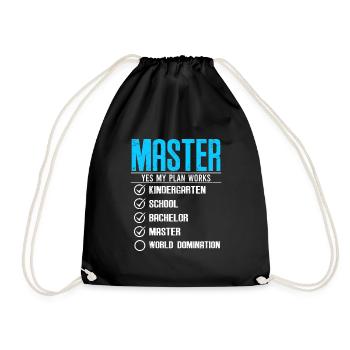 Master Checklist Master's Degree 2022 - Drawstring Bag - black - Front