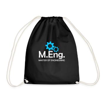 Master's Degree 2022 Master of Engineering - Drawstring Bag - black - Front