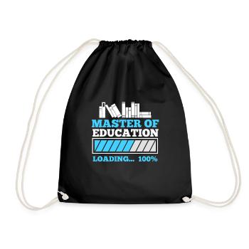 Master of Education Master's Degree 2022 - Drawstring Bag - black - Front