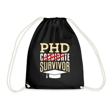 phd Thèse de doctorat survivante réussie doctorat - Sac de sport léger - noir - Devant