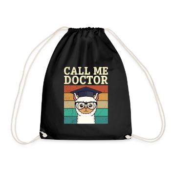 Call me Doctor Dissertation Doctorate passed - Drawstring Bag - black - Front