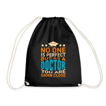 Doctor 2022 almost perfect Doctorate Dissertation - Drawstring Bag - black - Front