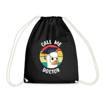 Call me Doctor Dissertation Doctorate Disputation - Drawstring Bag - black - Front