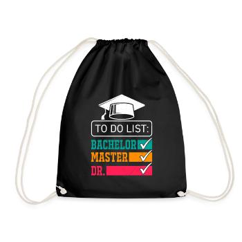 Doctor 2022 Doctorate doctorate passed - Drawstring Bag - black - Front