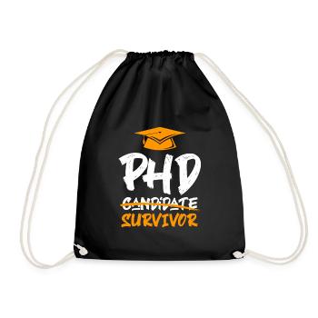 Doctorate 2022 Phd Survivor Doctorate Doctor - Drawstring Bag - black - Front