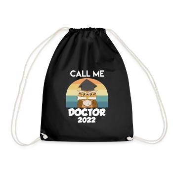 Phd Doctor Doctorate Call me Doctor - Drawstring Bag - black - Front