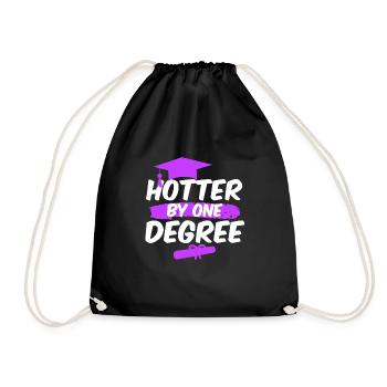 One Degree Hotter! Bachelor Master PHD - Turnbeutel - Schwarz - Vorne