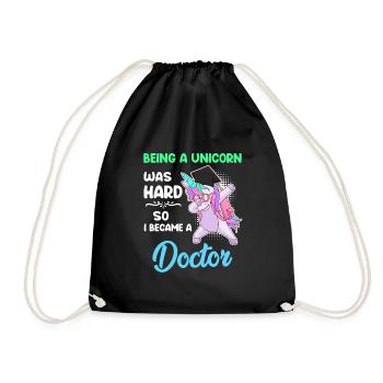 Docteur Licorne 2022 Doctorat Disputation - Sac de sport léger - noir - Devant