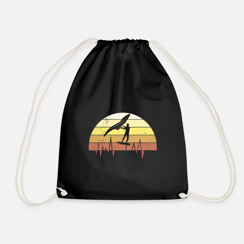 Wing Foil Retro Wing Surf Foiler - Turnbeutel - Schwarz