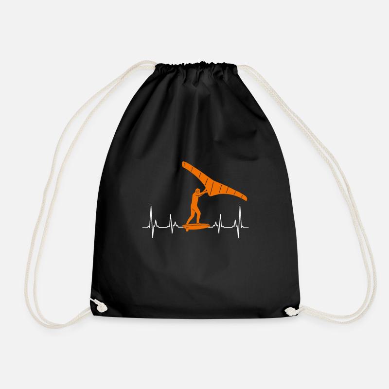 Wing Foiler Wing Surfing Wingfoil Wingsurf - Turnbeutel - Schwarz