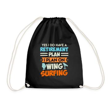 Retirement Plan Wing Surfing Wing Foil Wing Foil - Turnbeutel - Schwarz - Vorne