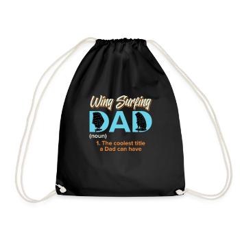 Wing Foiling Dad Wing Surf Wing Foil - Turnbeutel - Schwarz - Vorne