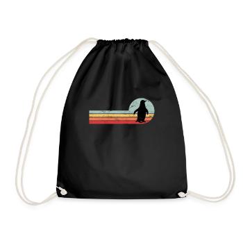 Niedlicher Pinguin - Turnbeutel - Schwarz - Vorne
