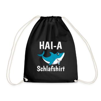 Hai-A Schlafshirt offizielles Schlaf - Turnbeutel - Schwarz - Vorne