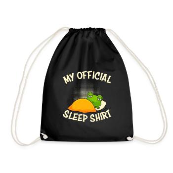 Ma chemise de couchage officielle grenouille endormie - Sac de sport léger - noir - Devant