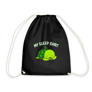 Ma chemise de sommeil de tortue - Sac de sport léger - noir - Devant
