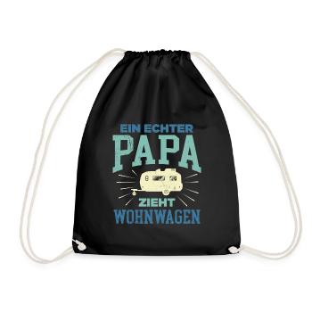 Un vrai papa tire caravane camping-car - Sac de sport léger - noir - Devant