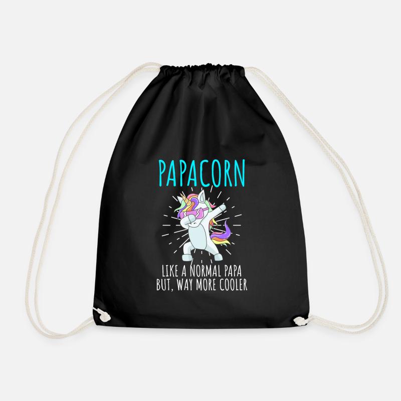 Papacorn cool papa et papa - Sac de sport léger - noir