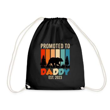 Promu papa 2023 expectant papa 2023 - Sac de sport léger - noir - Devant