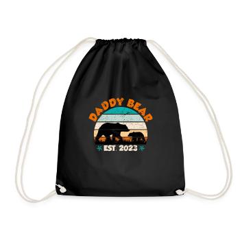 Daddy Bear Werdender Papa 2023 - Turnbeutel - Schwarz - Vorne