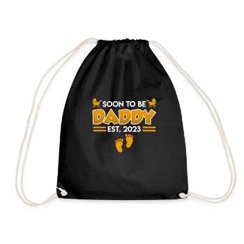 Soon to be Daddy 2023 Dad-to-be - Drawstring Bag - black - Front