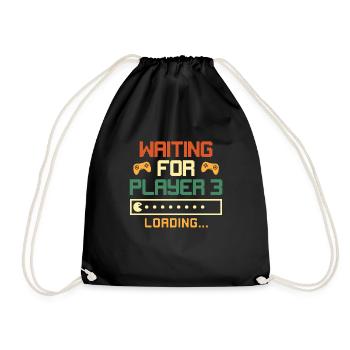 Waiting for Player 3 Baby Birth - Drawstring Bag - black - Front