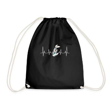 Koi Carp Fish Pond Garden Pond - Drawstring Bag - black - Front