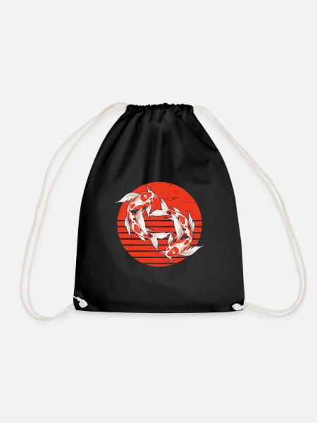 Koi Karpfen Koi Teich - Turnbeutel - Schwarz