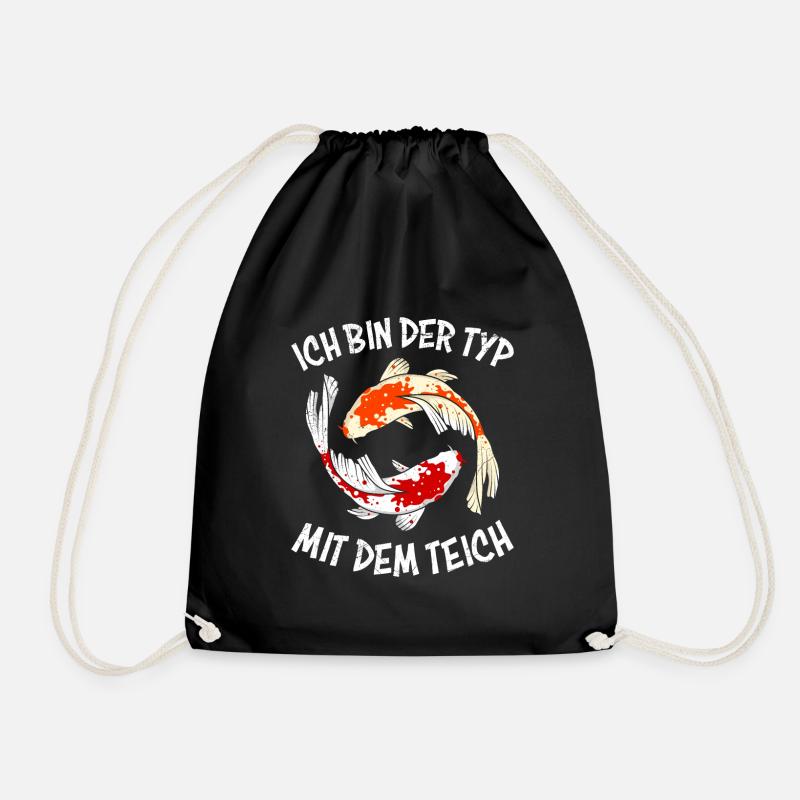 Ich bin der Typ mit dem Teich Koi Teich Koi - Turnbeutel - Schwarz