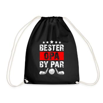 Golf Opa Best Opa by Par Golfspieler Golfer - Turnbeutel - Schwarz - Vorne