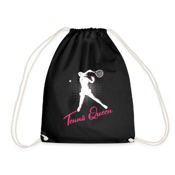 Tennis Queen Joueuse de tennis Tennis féminin - Sac de sport léger - noir - Devant
