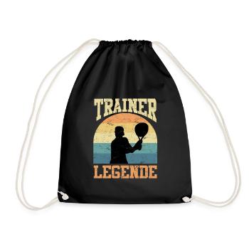 Tennis Coach Legend Tennis Coach - Drawstring Bag - black - Front